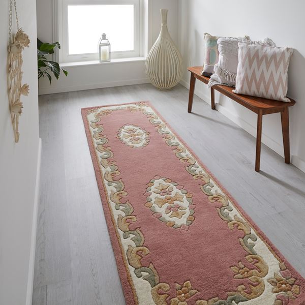 Royal Aubusson Runner - Rose